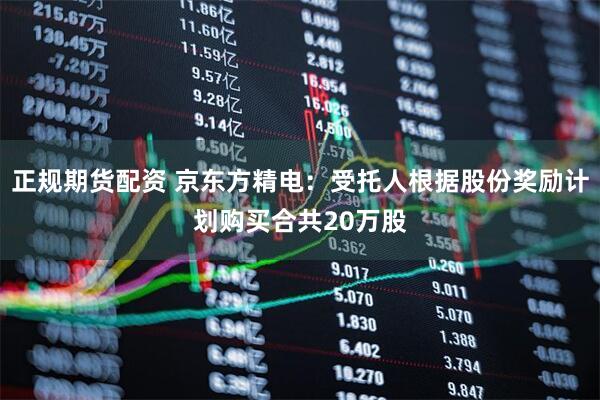 正规期货配资 京东方精电：受托人根据股份奖励计划购买合共20万股