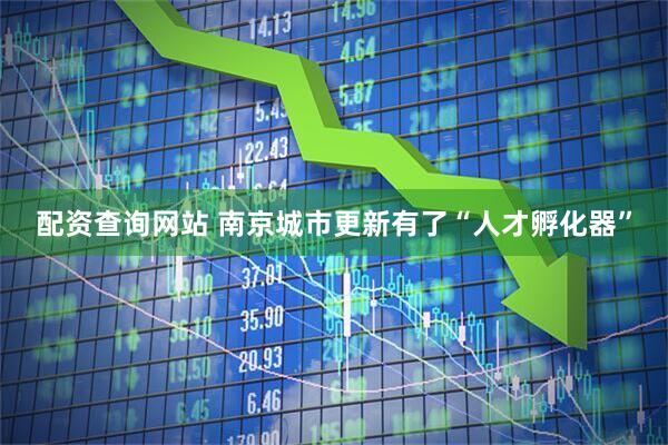 配资查询网站 南京城市更新有了“人才孵化器”