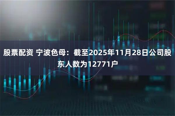 股票配资 宁波色母：截至2025年11月28日公司股东人数为12771户